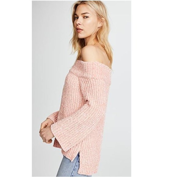 English Factory Knit Off-the-Shoulder Sweater - Picture 4 of 5